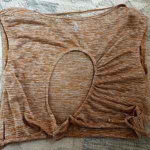 free people tank top w open back and ties the side